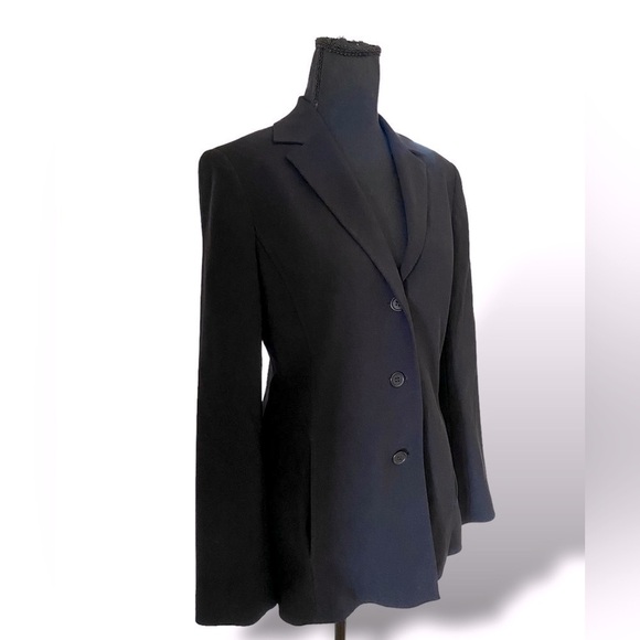 BCBG 3-Button Front Hourglass Blazer Corpcore Dark Acadamia Size 6 Goth clas… - Picture 9 of 11